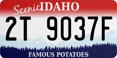 ID license plate 2T9037F