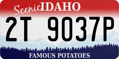 ID license plate 2T9037P