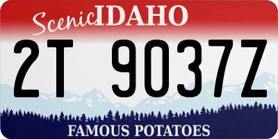 ID license plate 2T9037Z