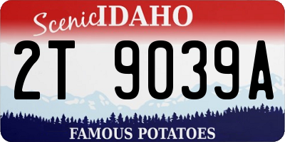 ID license plate 2T9039A