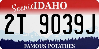 ID license plate 2T9039J