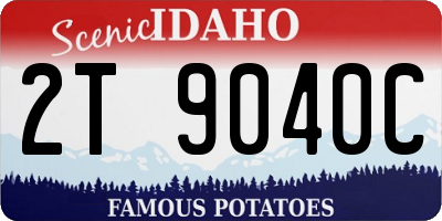 ID license plate 2T9040C