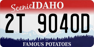 ID license plate 2T9040D