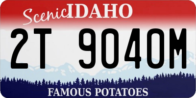 ID license plate 2T9040M
