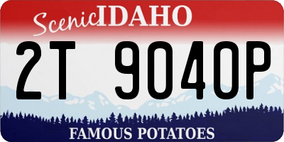 ID license plate 2T9040P