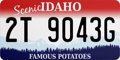 ID license plate 2T9043G