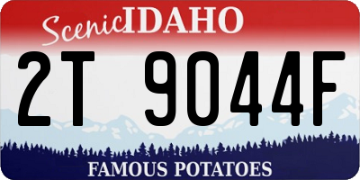 ID license plate 2T9044F