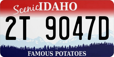 ID license plate 2T9047D