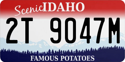 ID license plate 2T9047M
