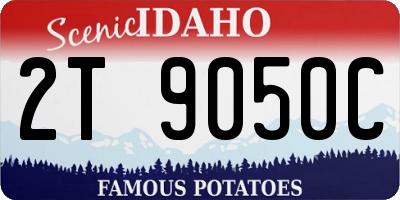 ID license plate 2T9050C