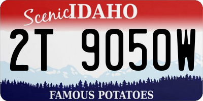 ID license plate 2T9050W