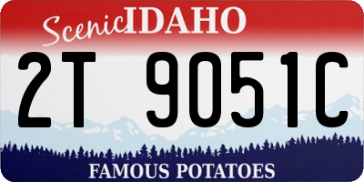 ID license plate 2T9051C