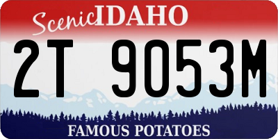 ID license plate 2T9053M