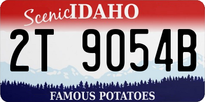ID license plate 2T9054B