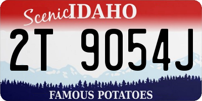 ID license plate 2T9054J