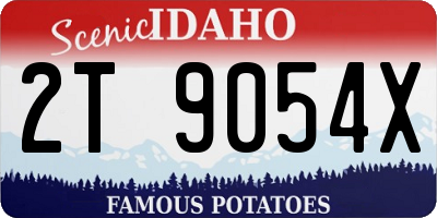 ID license plate 2T9054X