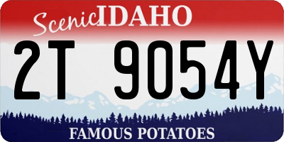 ID license plate 2T9054Y
