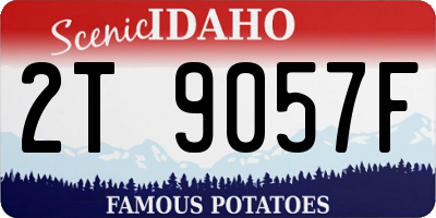 ID license plate 2T9057F
