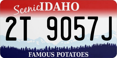 ID license plate 2T9057J
