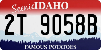 ID license plate 2T9058B