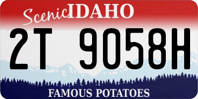 ID license plate 2T9058H
