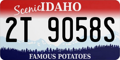 ID license plate 2T9058S