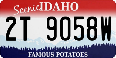 ID license plate 2T9058W