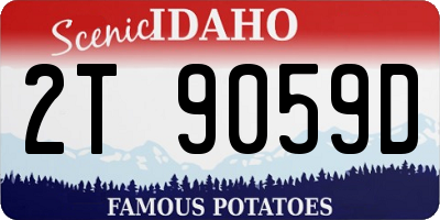 ID license plate 2T9059D