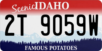 ID license plate 2T9059W