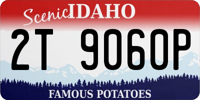 ID license plate 2T9060P