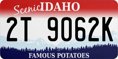 ID license plate 2T9062K