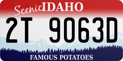ID license plate 2T9063D
