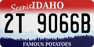 ID license plate 2T9066B