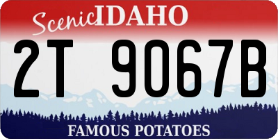 ID license plate 2T9067B