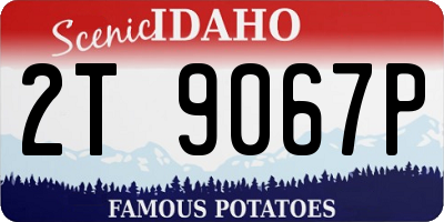 ID license plate 2T9067P