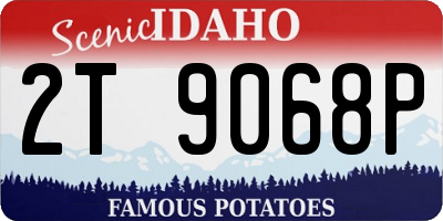 ID license plate 2T9068P