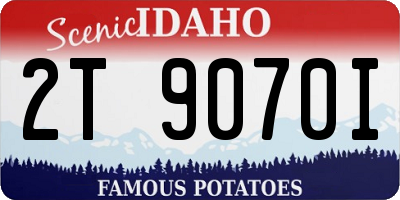 ID license plate 2T9070I