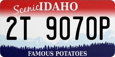 ID license plate 2T9070P