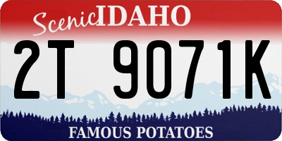 ID license plate 2T9071K