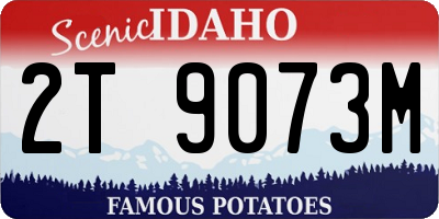 ID license plate 2T9073M