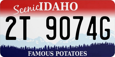 ID license plate 2T9074G