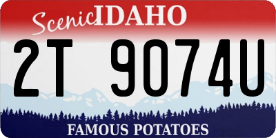 ID license plate 2T9074U