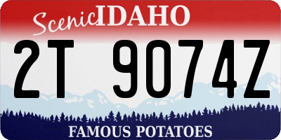 ID license plate 2T9074Z
