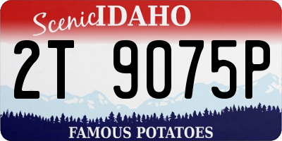ID license plate 2T9075P