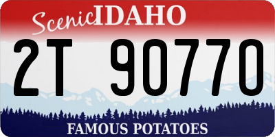 ID license plate 2T9077O