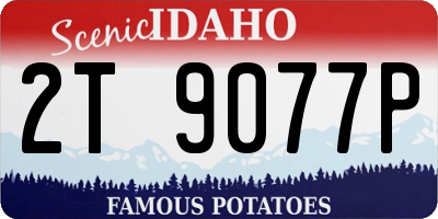 ID license plate 2T9077P