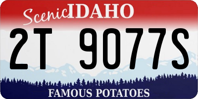ID license plate 2T9077S