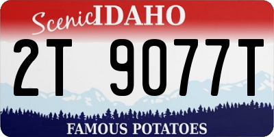ID license plate 2T9077T
