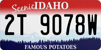 ID license plate 2T9078W