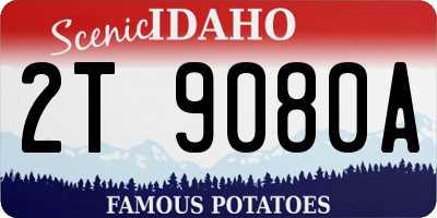 ID license plate 2T9080A
